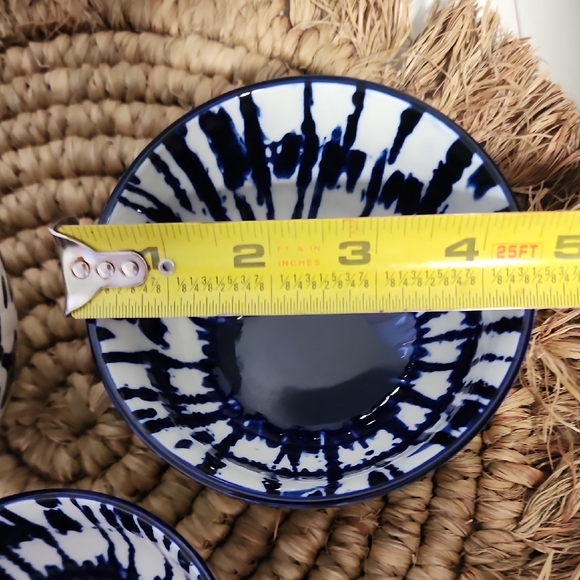 West Elm Indigo and White Ceramic Bowl Trio - Picture 6 of 7